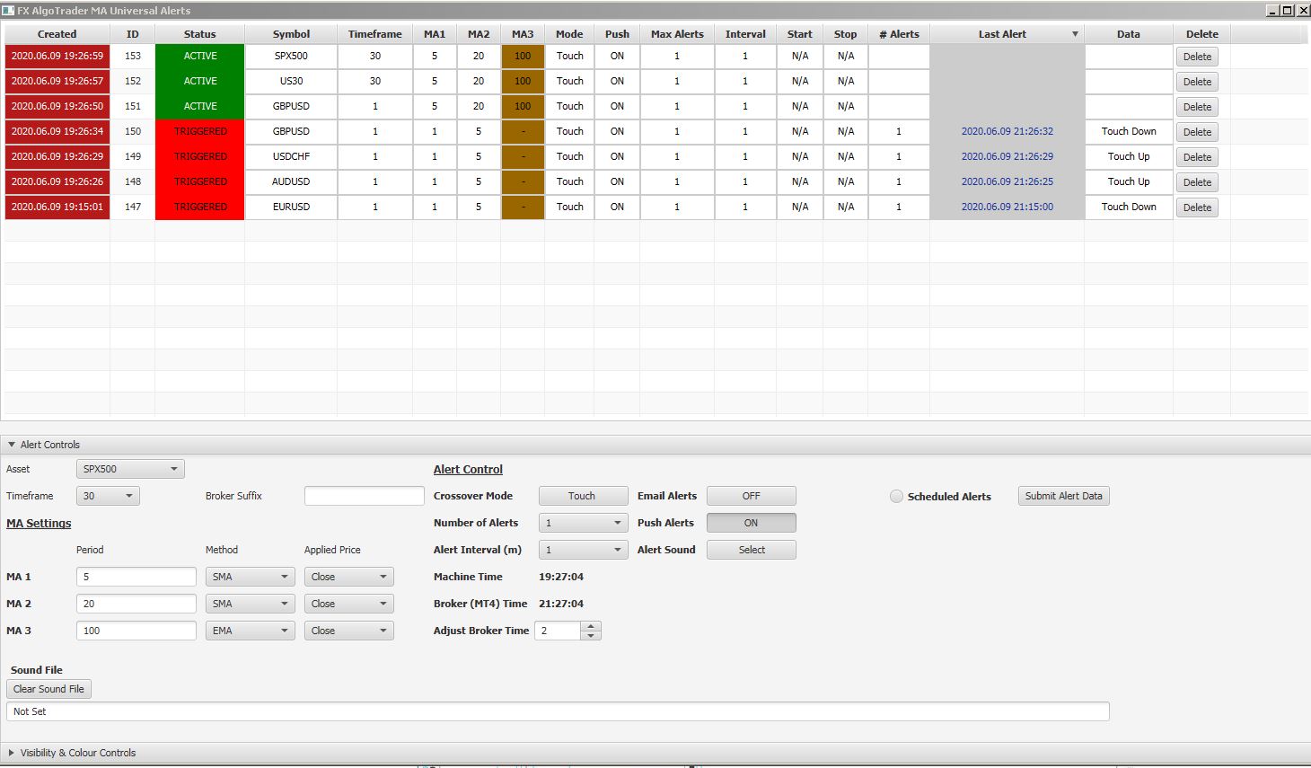 MA Universal Crossover JavaFX Interface